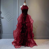 Pretty Navy Blue Sequins Long Prom Party Dress Prom Dress Evening Dresses HZ1121
