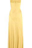 Simple Sheath Spaghetti Straps Prom Dresses Pink Long Party Dress with Split Front HZ1121