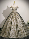 A-Line Lace Applique Long Prom Dress, Formal Evening Dress HZ1121