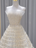 Timeless Ball Gown Strapless Long Wedding Dresses Brides Dress HZ1121