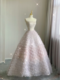 Pretty Ball Gown Strapless Sequins Beads Long Prom Dresses Graduation Dress High School Classy Evening Dresses HZ1121