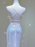 Simple Mermaid Spaghetti Straps Long White Wedding Dresses Backless Summer Brides Dress HZ1121