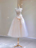 Pretty Ball Gown Strapless Tea Length Prom Dresses Graduation Dress High School Classy Evening Dresses HZ1121