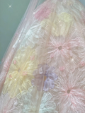 Pretty Ball Gown Strapless Pink Tulle Long Prom Dresses High School Outfits Evening Dresses HZ1121