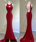 Pretty A Line Scoop Long Red Prom Dresses Graduation Dress High School Classy Evening Dresses HZ1121