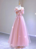 Classy Ball Gown Strapless Sleeveless Pink Beads High School Evening Dress Long Prom Dresses HZ1121