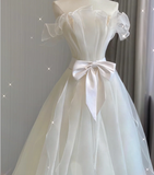 Timeless Ball Gown Strapless Long Tulle White Summer Wedding Dresses Brides Dress HZ1121