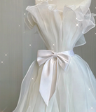 Timeless Ball Gown Strapless Long Tulle White Summer Wedding Dresses Brides Dress HZ1121