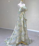 Classy A Line Halter Sleeveless Chiffon High School Evening Dress Long Green Prom Dresses HZ1121