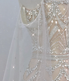 Classy A Line Strapless Champagne High School Evening Dress Long Prom Dresses With Beads HZ1121