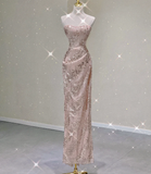 Pretty Sheath Strapless Long Sequin Prom Dresses Graduation Dress High School Classy Evening Dresses HZ1121