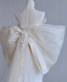 Dreamy Mermaid Strapless Long Satin Wedding Dresses Summer Brides Dress HZ1121