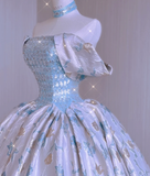 Modest Ball Gown Off The Shoulder Long Prom Dresses High School Outfits Graduation Dress Evening Dresses HZ1121