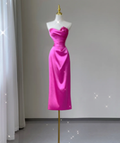 Pretty A line Sweetheart Satin Sleeveless Prom Dresses Evening Dresses HZ1121