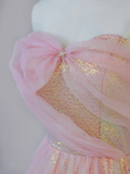 Gorgeous A Line Sweetheart Sleeveless Sequin Pink Long Prom Dresses Graduation Dresses HZ1121