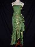 Pretty Charming Mermaid High Low Satin Straps Party Dress Vintage Style Prom Dress Graduation Dress HZ1121