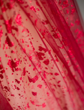 Fairy-tale A Line Sweetheart Red Tulle Long Prom Dresses Evening Dresses HZ1121