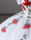 Classy Ball Gown Sweetheart Red White Tulle Prom Dresses Birthday Dresses Dance Party Dress Graduation Prom Dresses HZ1121