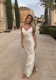 Classy Mermaid Spaghetti Straps Long Prom Dress Graduation Dresses HZ1121