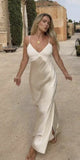 Classy Mermaid Spaghetti Straps Long Prom Dress Graduation Dresses HZ1121