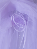 Pretty A Line Straps Lilac Tulle l Sleeveless Long Prom Dresses Evening Dresses HZ1121