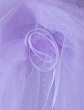Pretty A Line Straps Lilac Tulle l Sleeveless Long Prom Dresses Evening Dresses HZ1121
