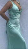 Pretty Sexy V-Neck Long Prom Evening Dresses Simple Party Dresses Graduation Dress HZ1121