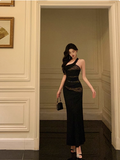 Elegant Sheath One Shoulder Black Sleeveless 18th Birthday Dress Party Gown Birthday Outfits Birthday Dress Ideas For Women HZ1121