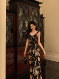 Elegant Mermaid Straps Black Floral Sleeveless 18th Birthday Dress Party Gown Birthday Outfits Birthday Dress Ideas For Women HZ1121