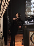 Classy Mermaid One Shoulder Black Long Sleeves 18th Birthday Dress Party Gown 21st Birthday Outfits Birthday Dress Ideas For Women HZ1121