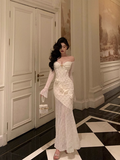Classy Mermaid White Lace Off The Shoulder 18th Birthday Dress Party Gown 18th Birthday Outfits Birthday Dress Ideas For Women HZ1121