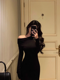 Elegant Mermaid Black Long Sleeves 18th Birthday Dress Party Gown Birthday Outfits Birthday Dress Ideas For Women HZ1121
