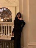 Elegant Mermaid Black Long Sleeves 18th Birthday Dress Party Gown Birthday Outfits Birthday Dress Ideas For Women HZ1121