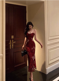 Classy Mermaid Spaghetti Straps Burgundy 18th Birthday Dress Party Gown 18th Birthday Outfits Birthday Dress Ideas For Women HZ1121