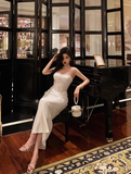 Classy Mermaid Spaghetti Straps White 18th Birthday Dress Party Gown 18th Birthday Outfits Birthday Dress Ideas For Women HZ1121