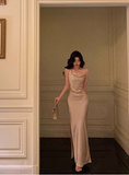 Classy Mermaid Spaghetti Straps Champagne 18th Birthday Dress Party Gown 18th Birthday Outfits Birthday Dress Ideas For Women HZ1121