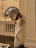 Cute Mermaid Sweetheart White Sleeveless 18th Birthday Dress Party Gown Birthday Outfits For Women HZ1121