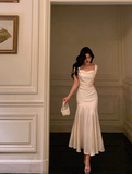 Classy Mermaid Square Neckline White 18th Birthday Dress Party Gown 18th Birthday Outfits Birthday Dress Ideas For Women HZ1121