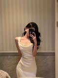 Classy Mermaid Square Neckline White 18th Birthday Dress Party Gown 18th Birthday Outfits Birthday Dress Ideas For Women HZ1121