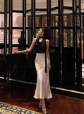 Classy Mermaid 2 Pieces Black White 18th Birthday Dress Party Gown 21st Birthday Outfits Birthday Dress Ideas For Women HZ1121