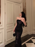 Classy Mermaid Strapless Black 18th Birthday Dress Party Gown 21st Birthday Outfits Birthday Dress Ideas For Women HZ1121
