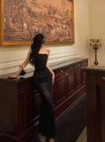 Classy Mermaid Strapless Black 18th Birthday Dress Party Gown 21st Birthday Outfits Birthday Dress Ideas For Women HZ1121