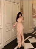 Elegant Mermaid Spaghetti Straps 18th Birthday Dress Party Gown Birthday Outfits Birthday Dress Ideas For Women HZ1121