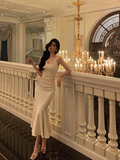 Elegant Mermaid Square Neckline Ivory 18th Birthday Dress Party Gown Birthday Outfits Birthday Dress Ideas For Women HZ1121