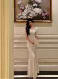 Classy Mermaid Lace White Long 18th Birthday Dress Party Gown 21st Birthday Outfits Birthday Dress Ideas For Women HZ1121