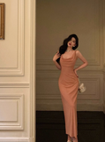 Elegant Mermaid Pink Slit 18th Birthday Dress Party Gown Birthday Outfits Birthday Dress Ideas For Women HZ1121