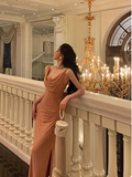 Elegant Mermaid Pink Slit 18th Birthday Dress Party Gown Birthday Outfits Birthday Dress Ideas For Women HZ1121