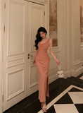 Elegant Mermaid Pink Slit 18th Birthday Dress Party Gown Birthday Outfits Birthday Dress Ideas For Women HZ1121