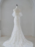 Dreamy Off the shoulder Mermaid wedding dress Custom Wedding Gown Stunning Modern Bridal Dress HZ1121