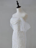 Dreamy Off the shoulder Mermaid wedding dress Custom Wedding Gown Stunning Modern Bridal Dress HZ1121